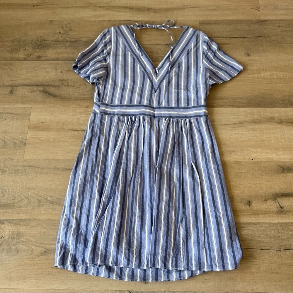 Banana Republic blue & white striped short sleeve cotton dress – XS NWOT - Picture 7 of 7